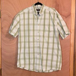 Ariat Pro Series Green Plaid Short Sleeve Button Up Size Large